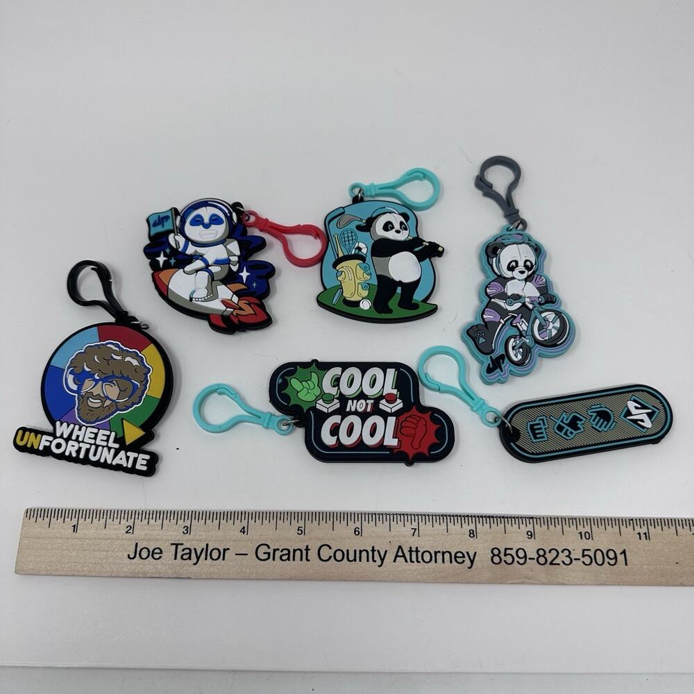 Dude Perfect Keychain Clips Lot Of 6 PREOWNED